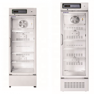 CE Certificate 2~8 degrees Medical Refrigerator with glass door fridge for pharmaceutical and hospital